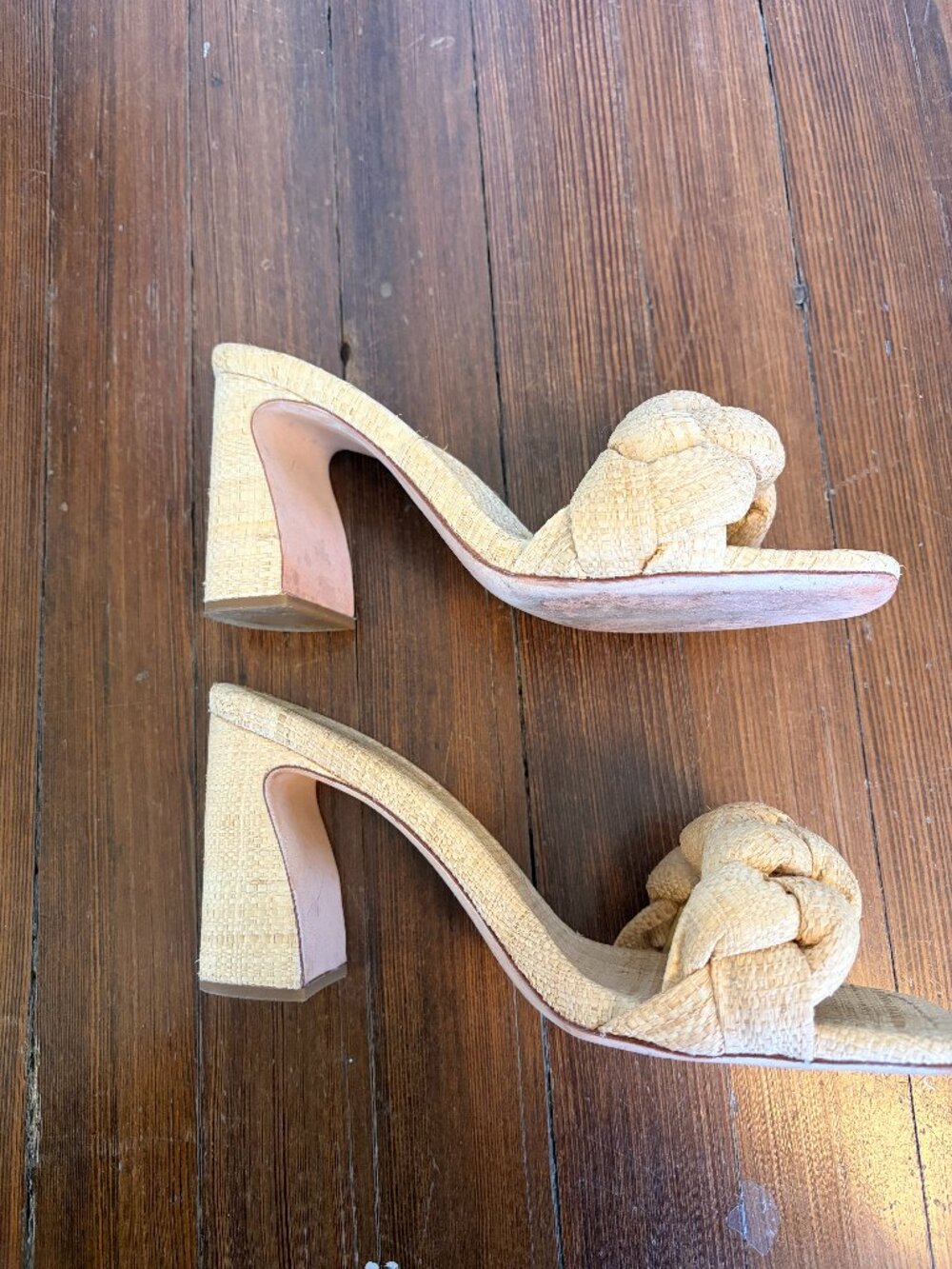 Loeffler Randall Tan Woven Sandals - Size 10